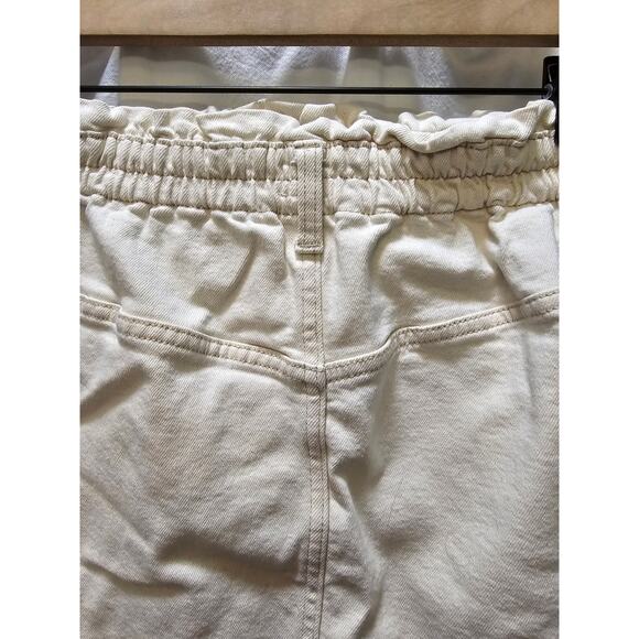 Lee white stretch denim ruffle elastic waist mini skirt size 12 - Picture 8 of 10